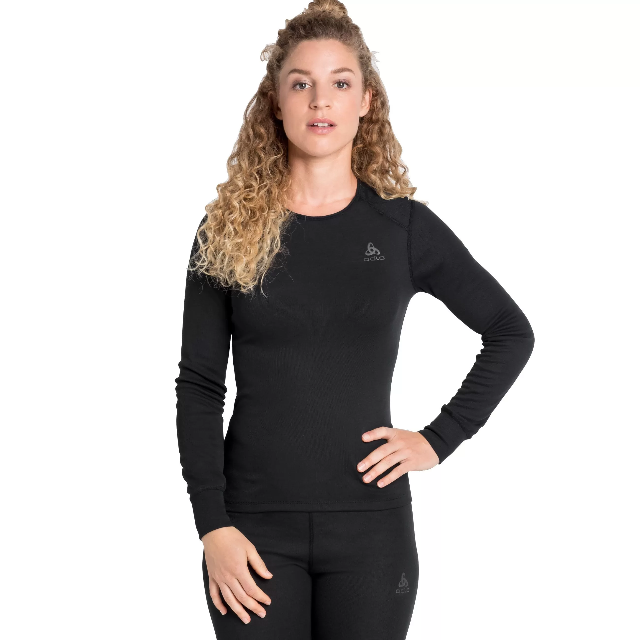 Base Layers^Odlo The Women's Active Warm Eco Long Sleeve Base Layer Top Black