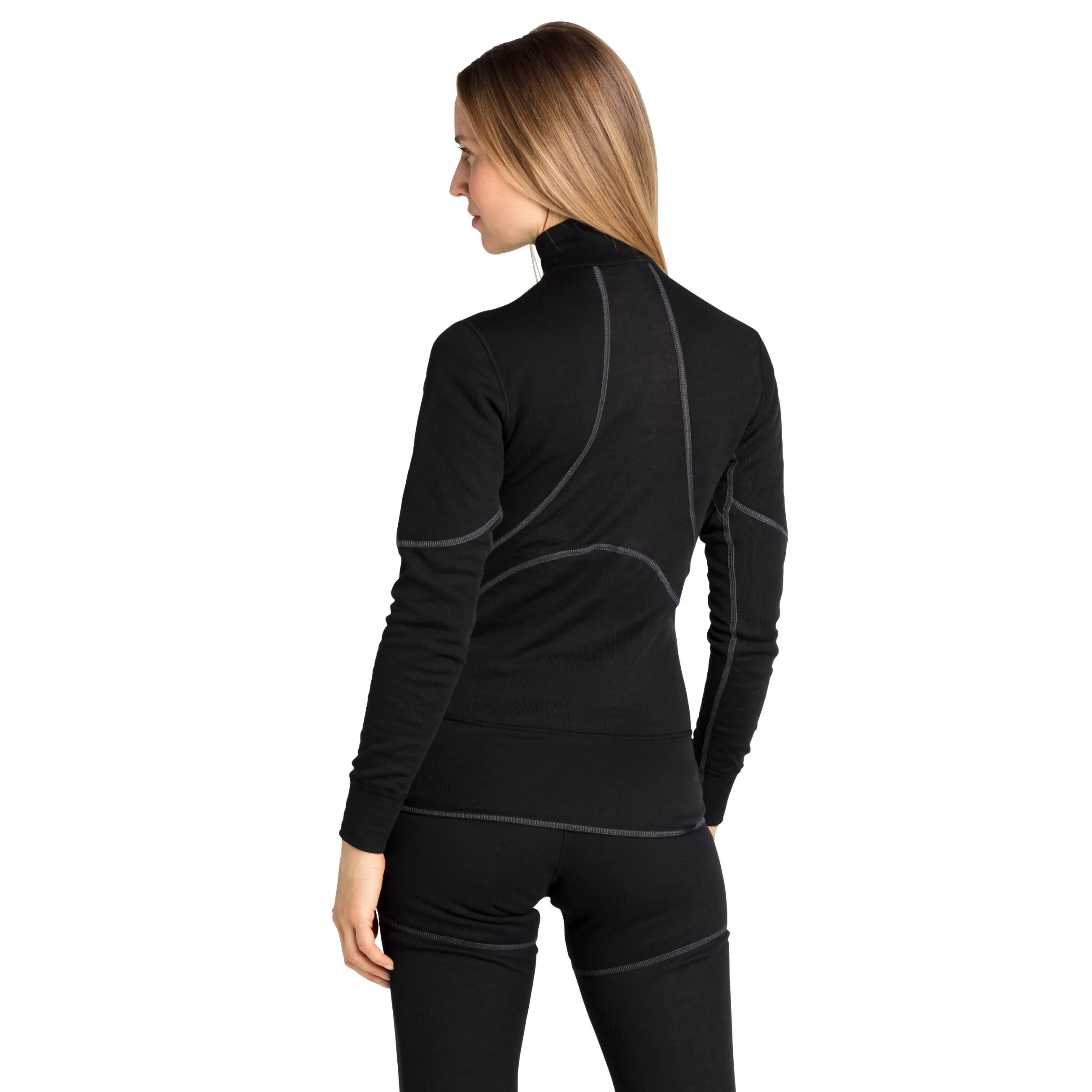 Base Layers^Odlo The Women's Active X-Warm Eco Half-Zip Turtleneck Base Layer Top Black