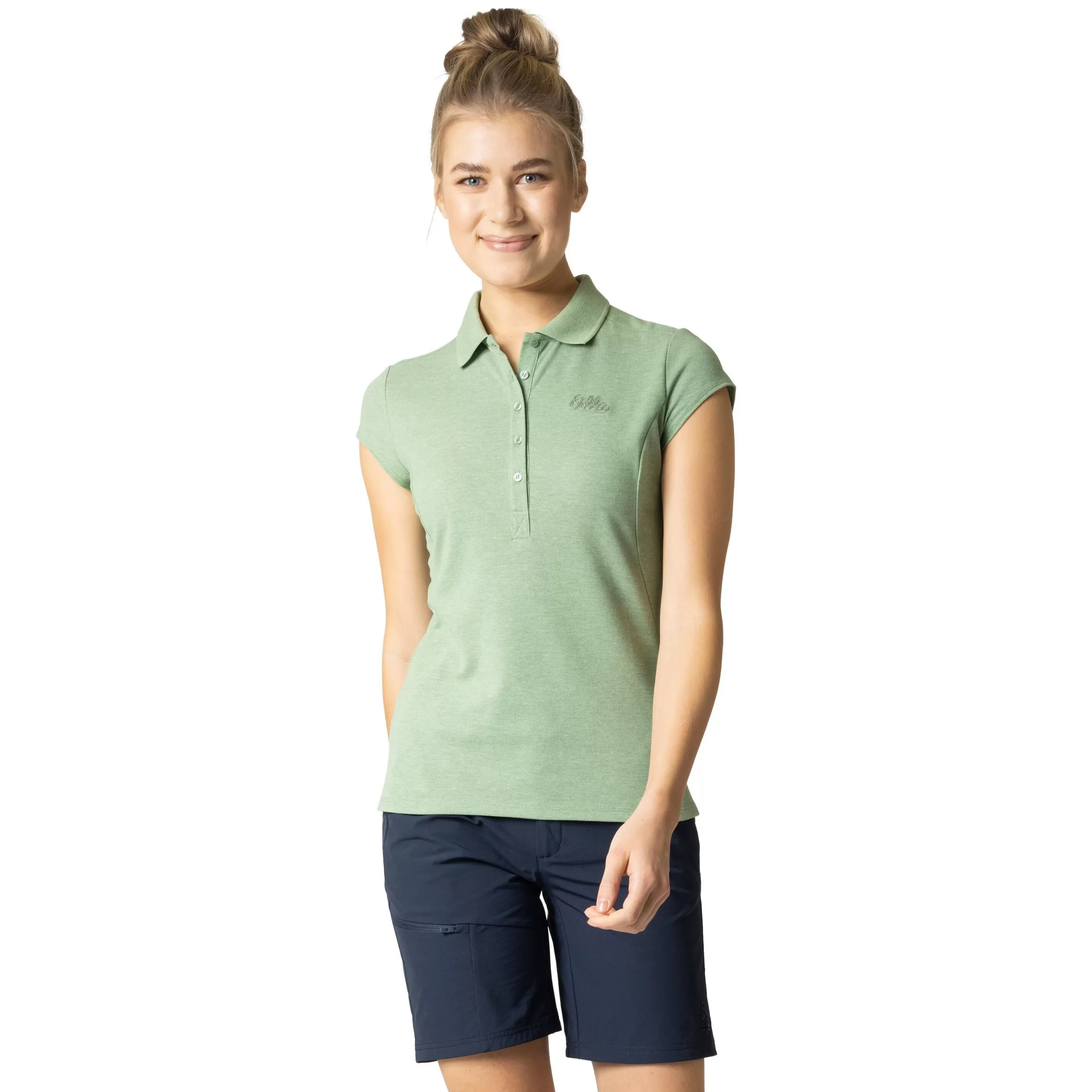 T-Shirts & Polos^Odlo The Women's Kumano Polo Shirt Loden Frost Melange