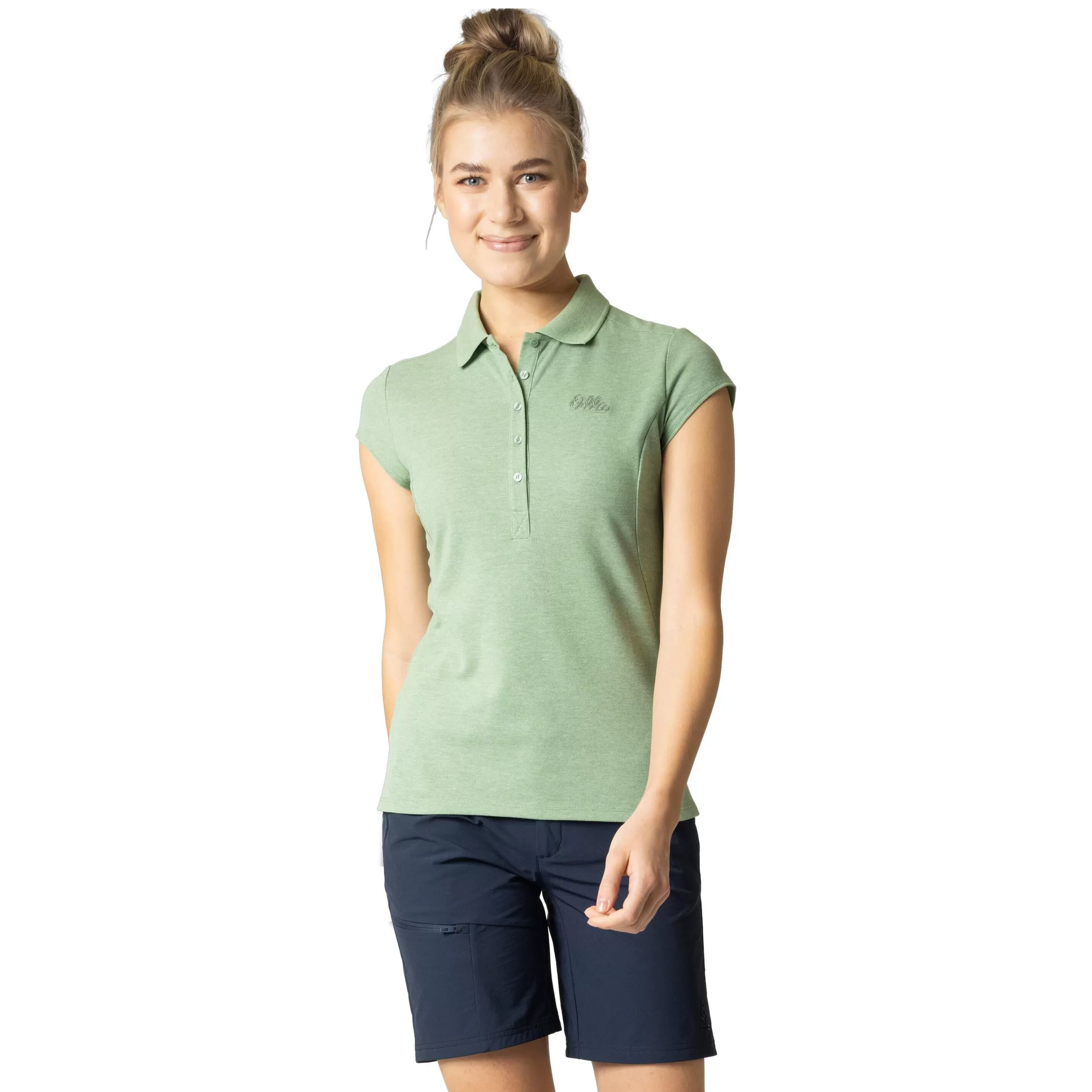 T-Shirts & Polos^Odlo The Women's Kumano Polo Shirt Loden Frost Melange