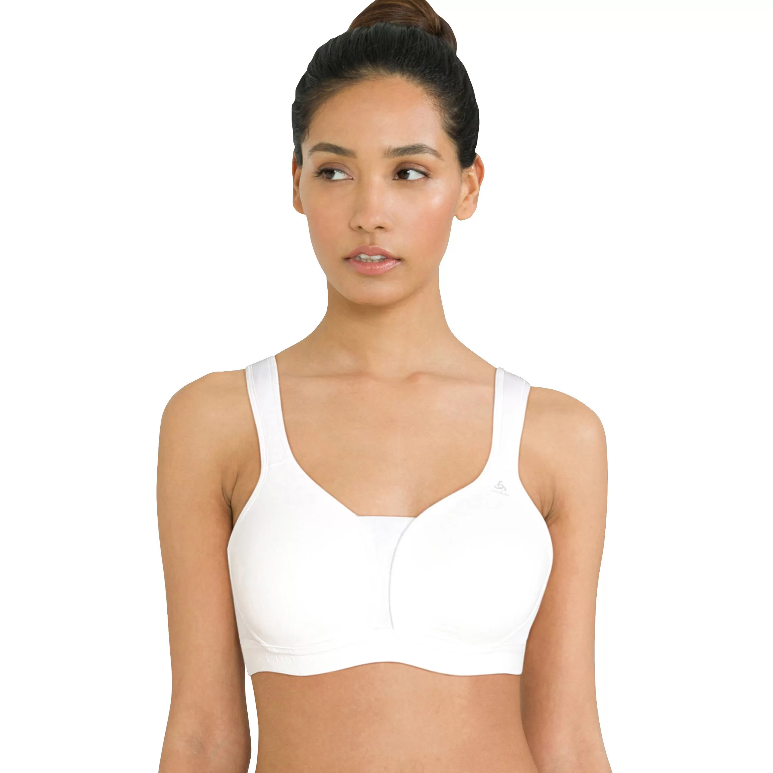 Sports Bras^Odlo The Women's Padded High E-Cup Sports Bra White