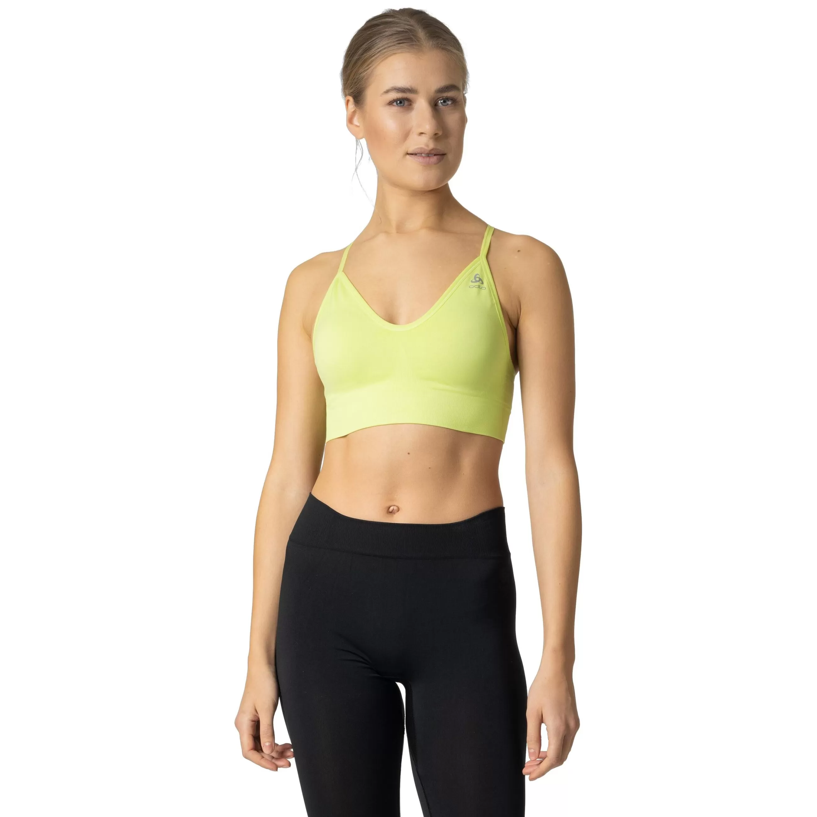 Sports Bras^Odlo The Women's Padded Seamless Soft 2.0 Sports Bra Sharp Green