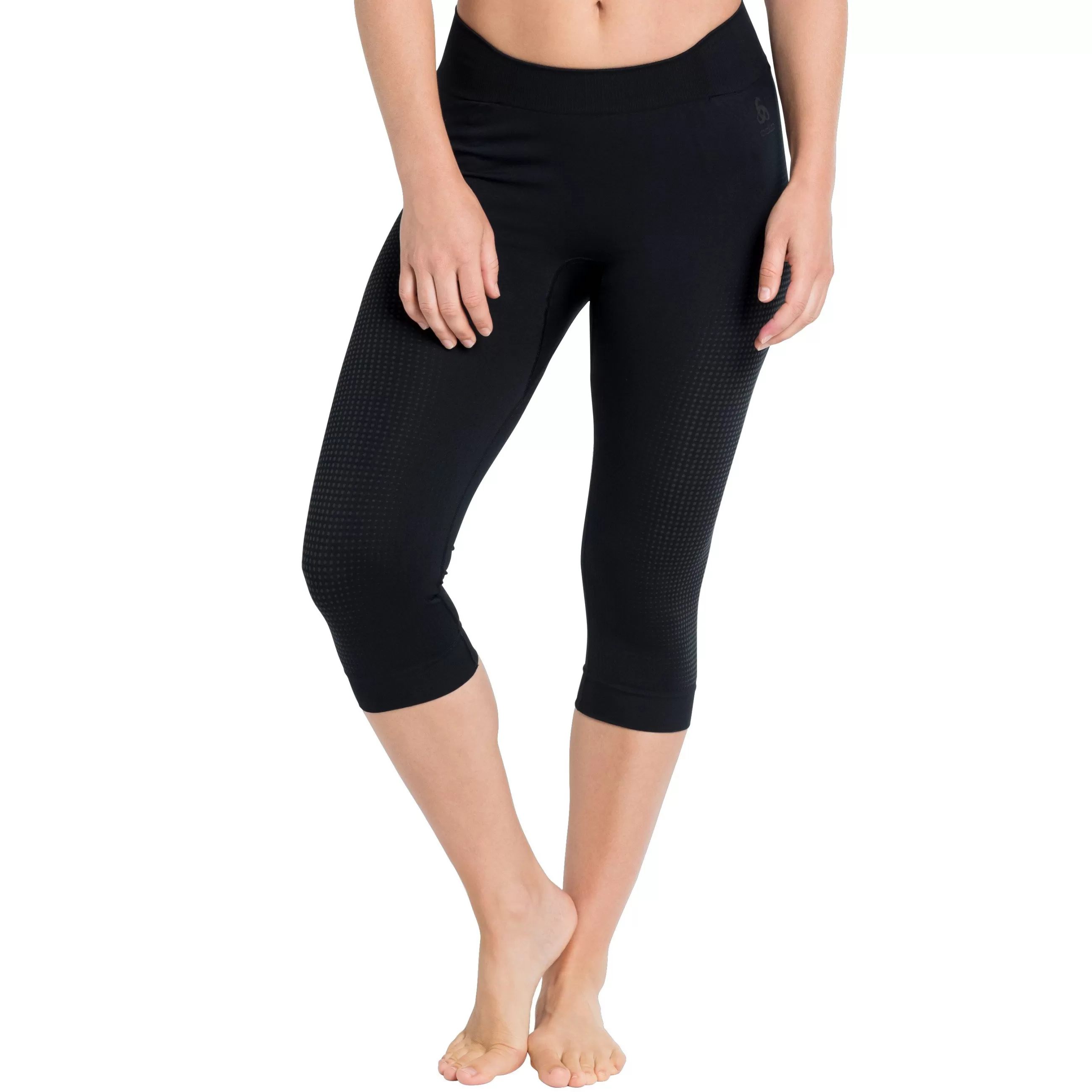 Base Layers^Odlo The Women's Performance Warm Eco Base Layer 3/4 Pants Black - New Odlo Graphite Grey