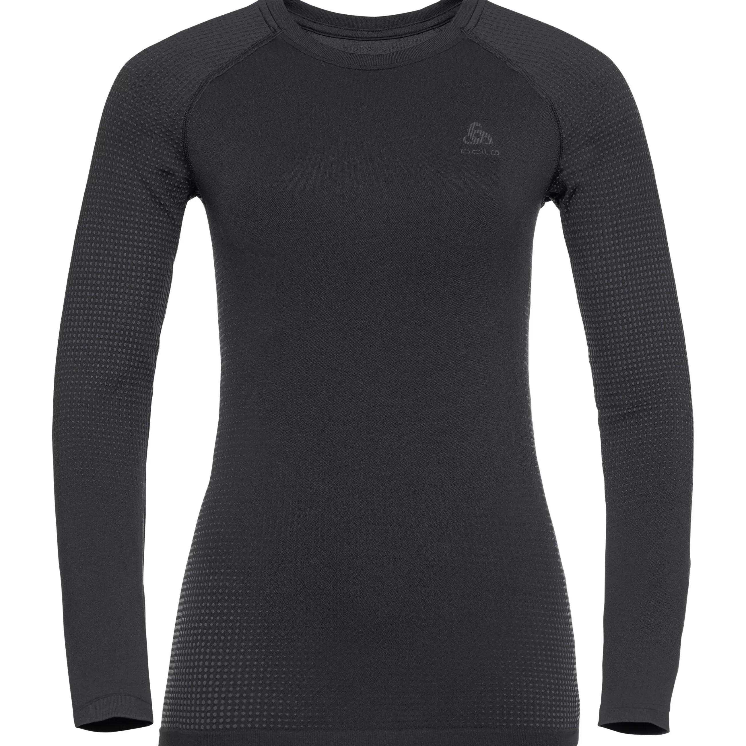 Base Layers^Odlo The Women's Performance Warm Eco Long Sleeve Base Layer Black - New Odlo Graphite Grey