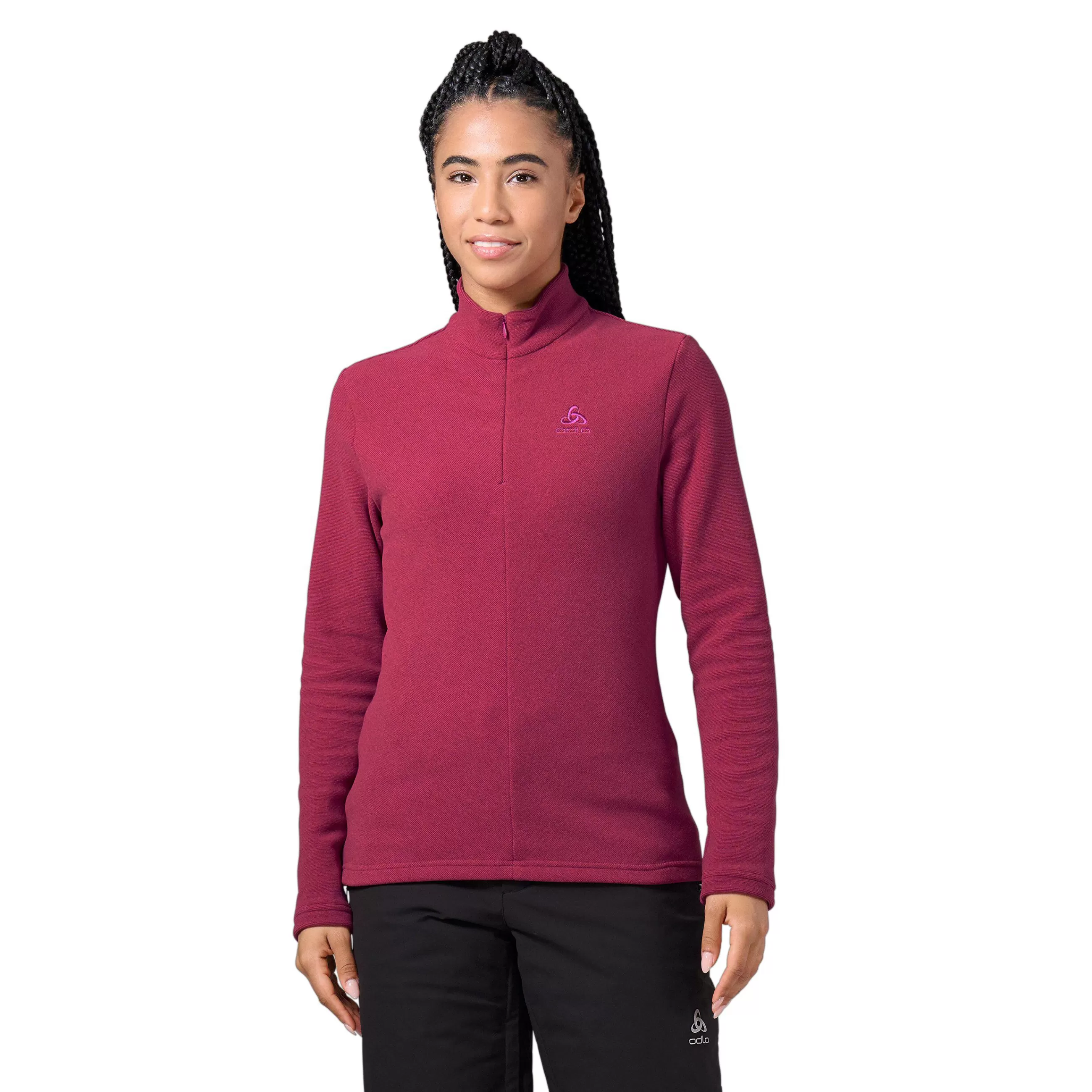 Mid Layers & Longsleeves^Odlo The Women's Roy Half-Zip Mid Layer Festival Fuchsia - Raspberry Fudge