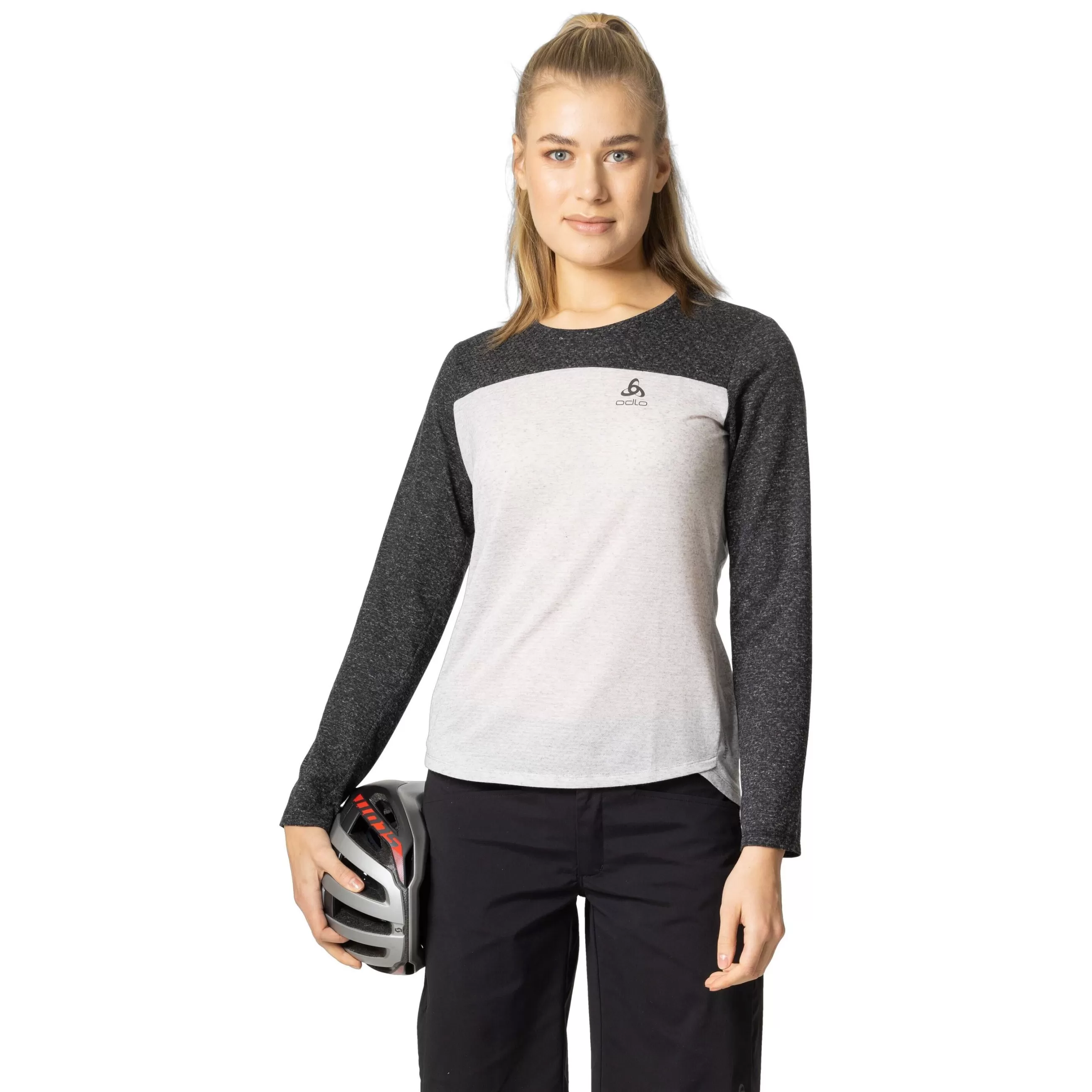 Mid Layers & Longsleeves^Odlo The X-Alp Linencool Long Sleeve Mtb Tee Grey Melange - Black Melange