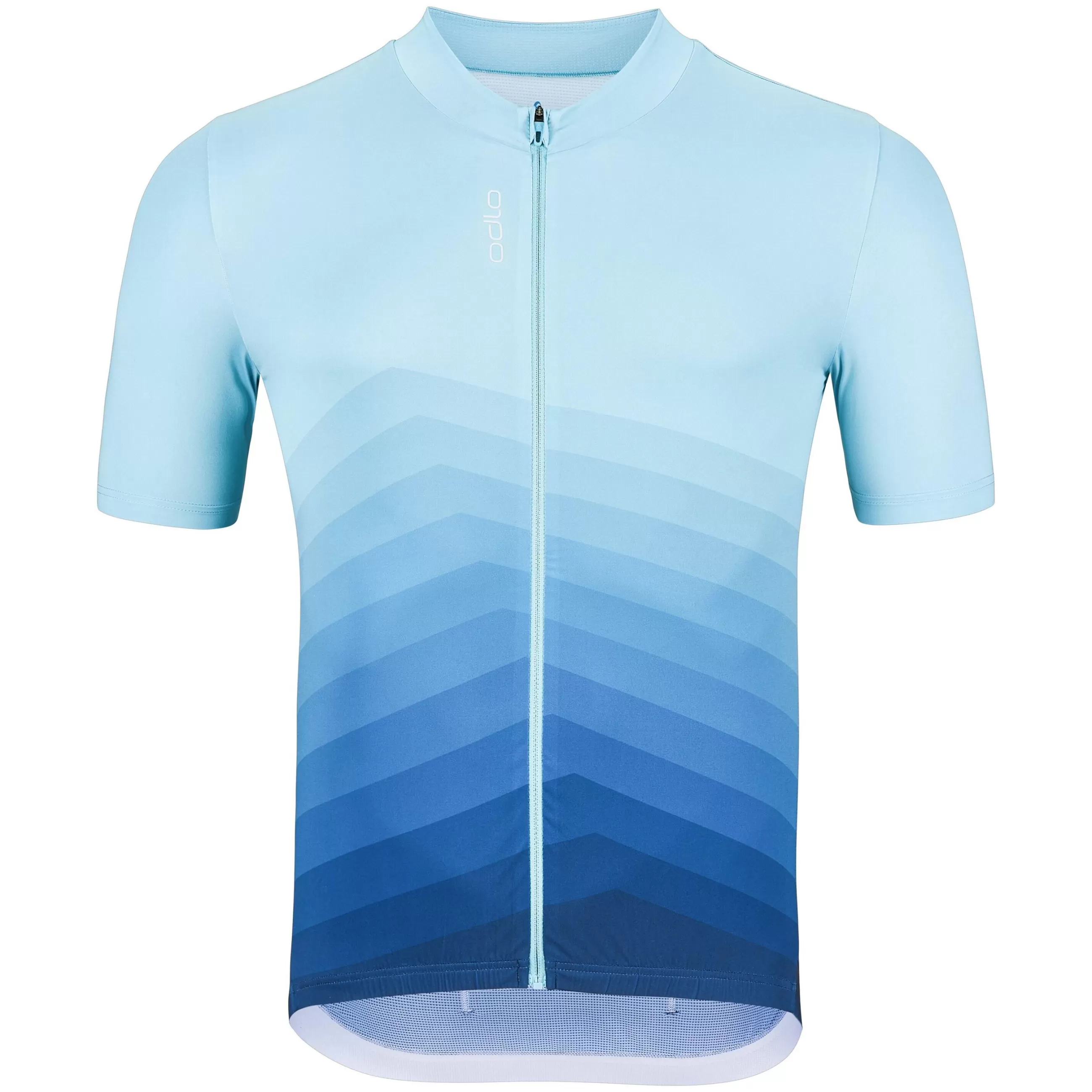 T-Shirts & Polos^Odlo The Zeroweight Chill-Tec Aero Print Jersey Porcelain - Blue Wing Teal