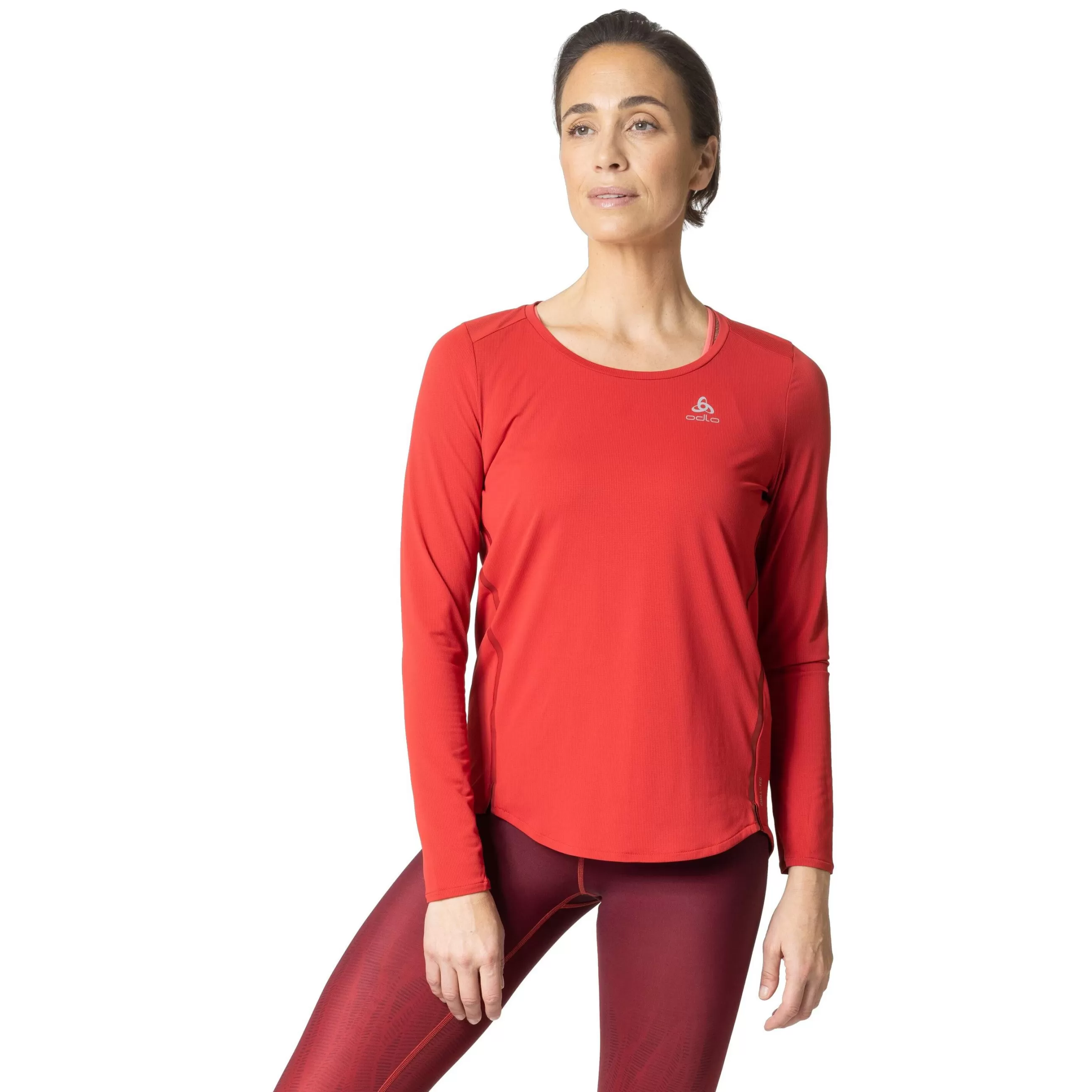 Mid Layers & Longsleeves^Odlo The Zeroweight Chill-Tec Long Sleeve T-Shirt American Beauty