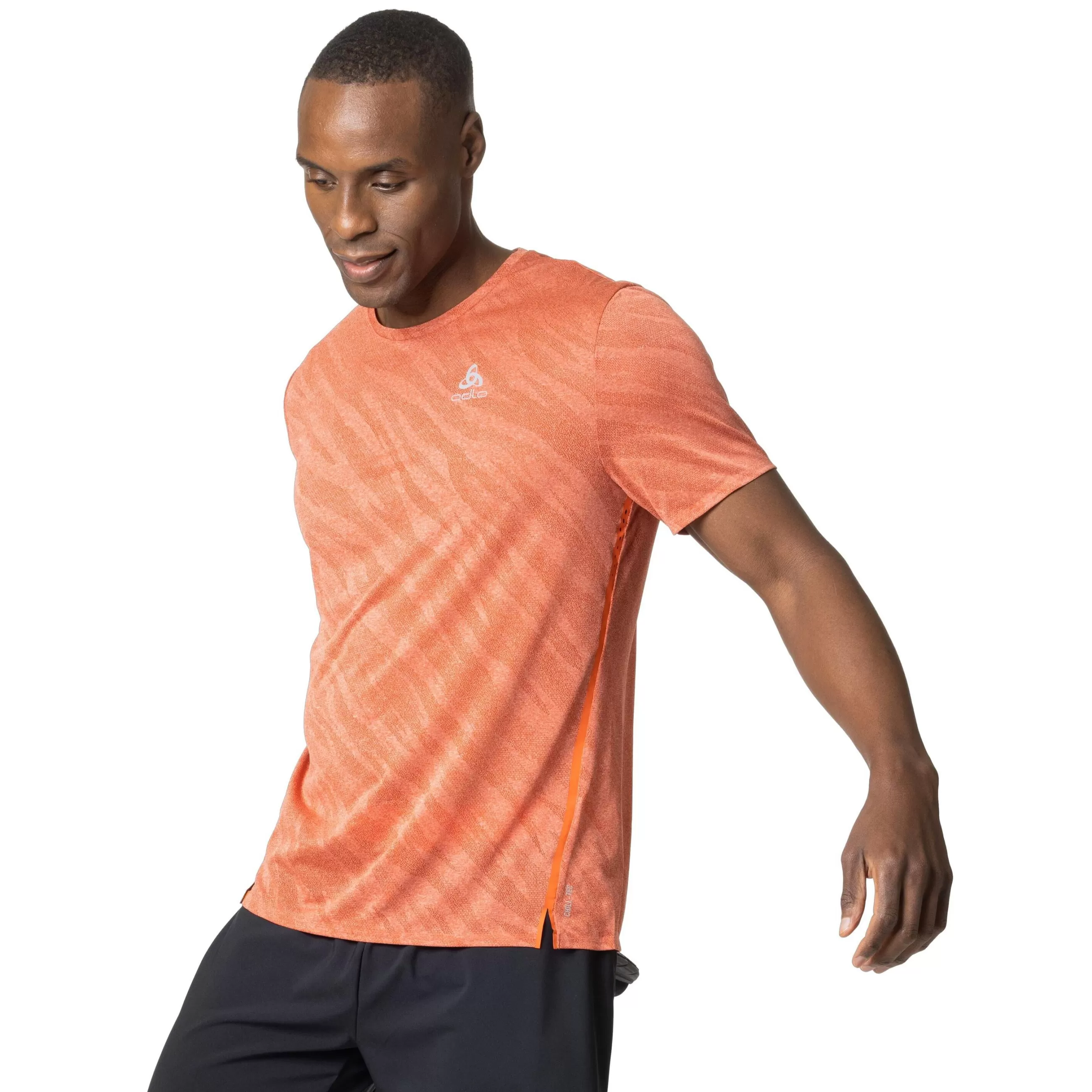 T-Shirts & Polos^Odlo The Zeroweight Engineered Chill-Tec Running T-Shirt Firelight Melange