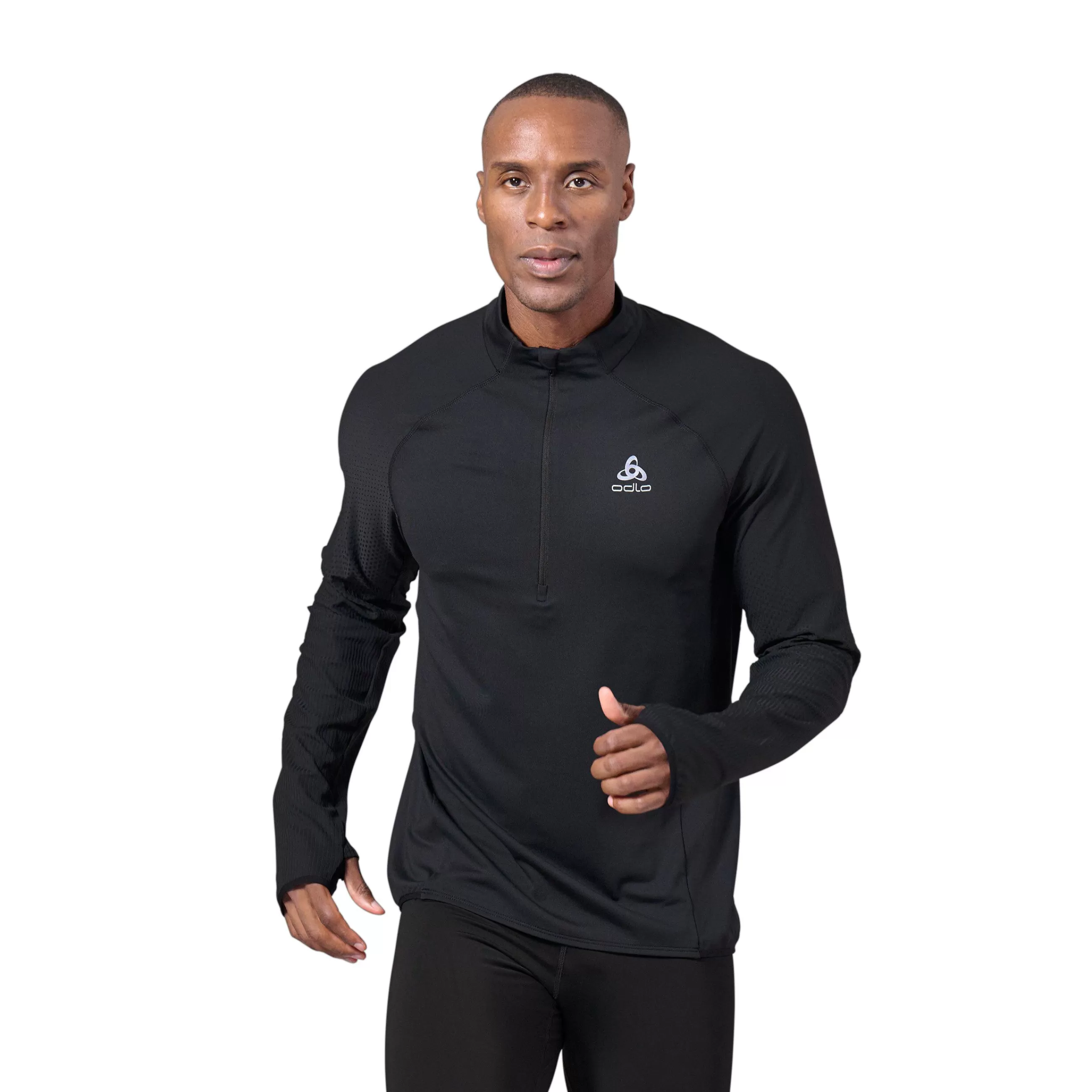 Mid Layers & Longsleeves^Odlo The Zeroweight Mid Layer Running Half-Zip Black