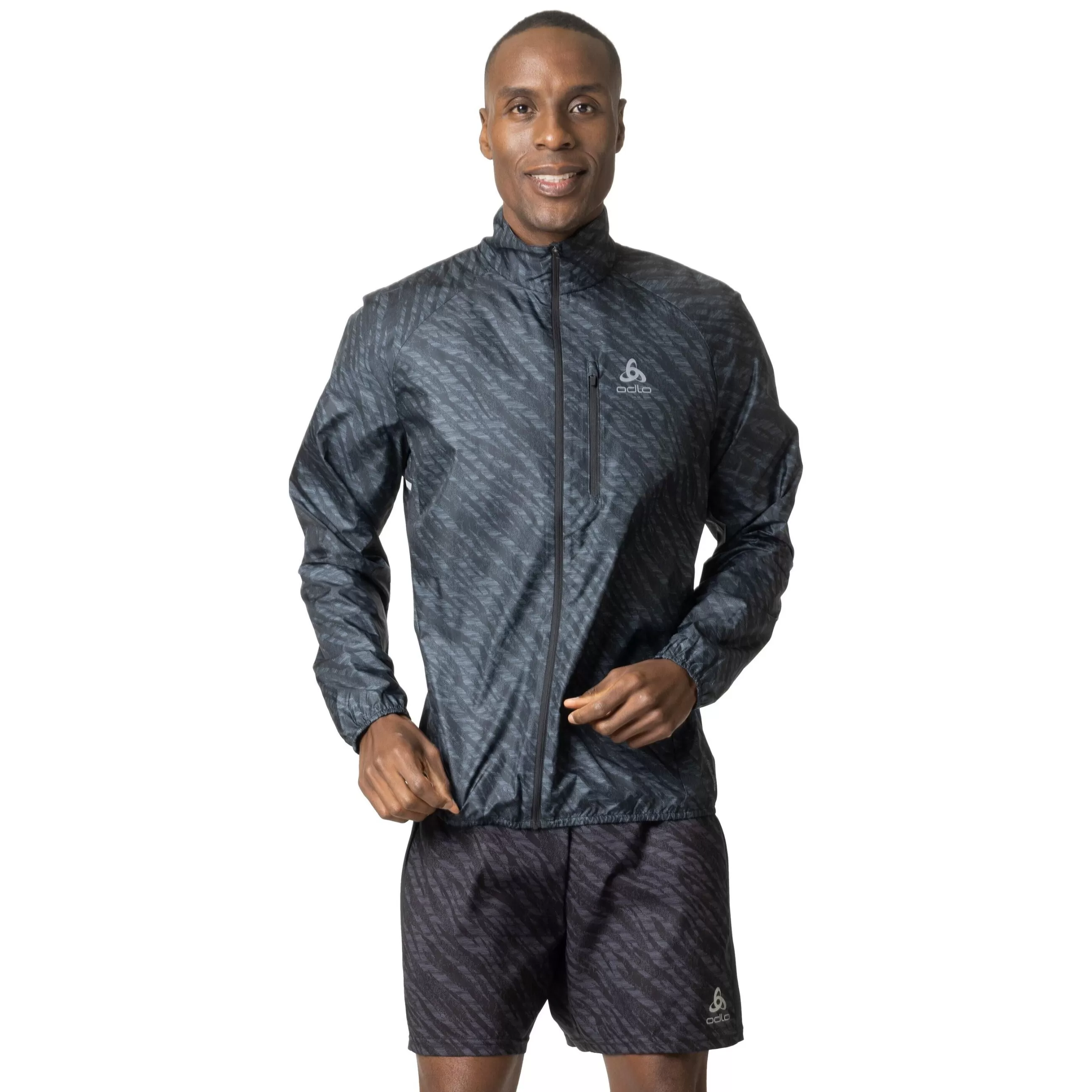 Jackets & Vests^Odlo The Zeroweight Print Running Jacket Black